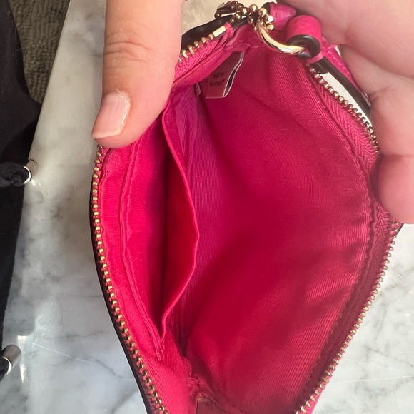 Hot Pink COACH Wristlet Wallet with Inner Pockets. Slim Design, 4"X6" - Picture 3 of 4